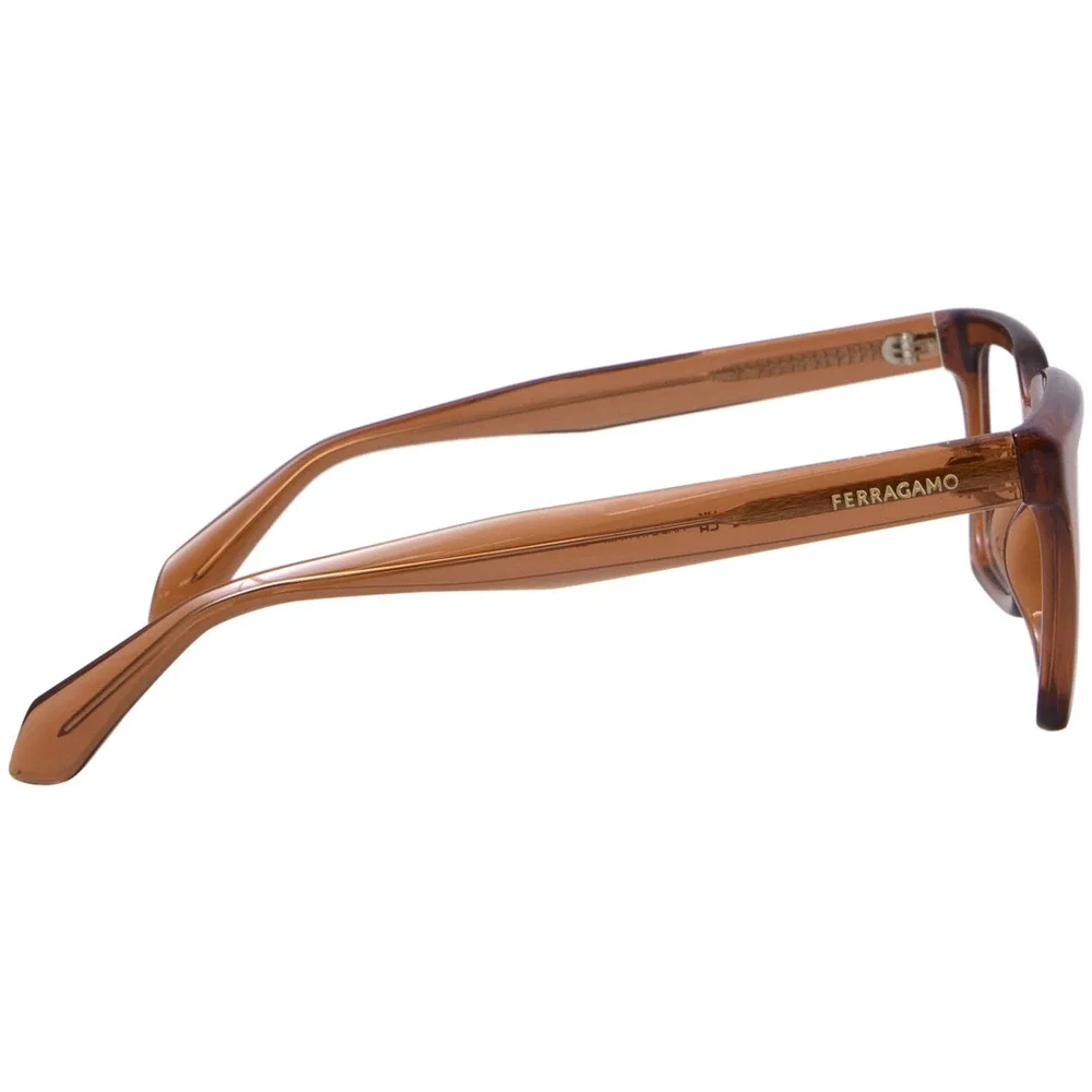 NWT Salvatore Ferragamo SF2985-261 Transparent Caramel 52mm Eyeglasses